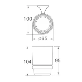 Держатель со стаканом для зубных щеток Haiba 506 хром, HB8506