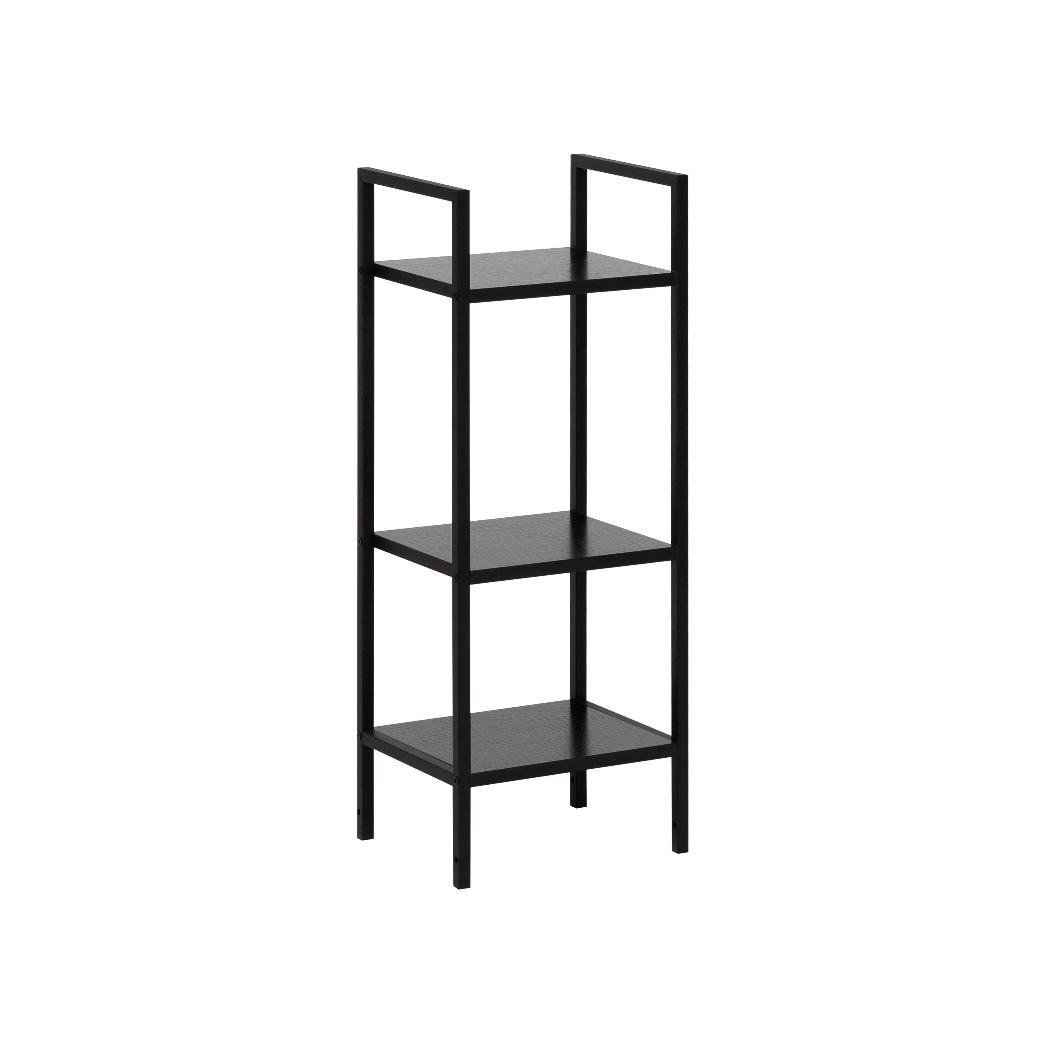 Изображение товара Стеллаж Стилвуд 13 узкий, 3 полки Черный/Черный