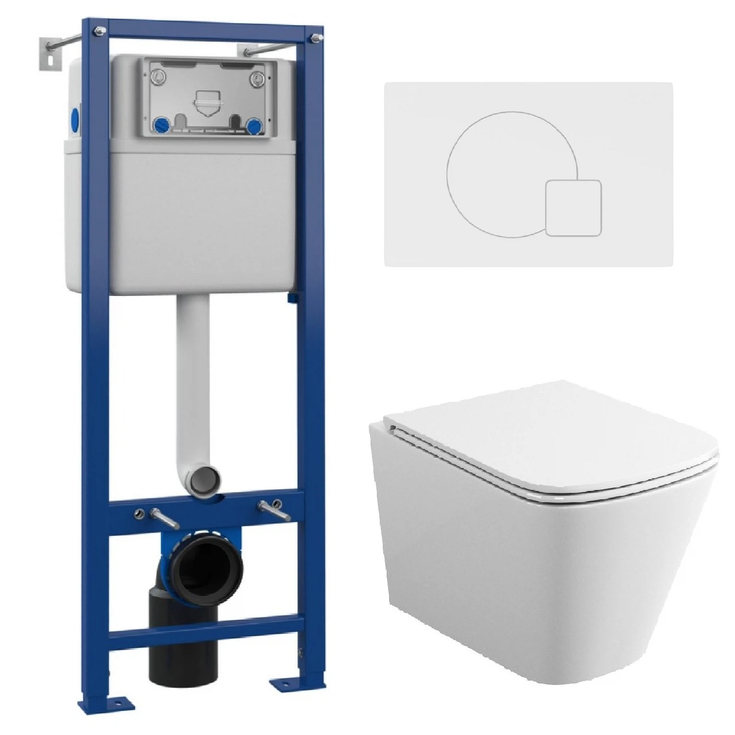 Изображение товара Комплект инсталляции Maretti 3 в 1 с безободковым унитазом и микролифтом