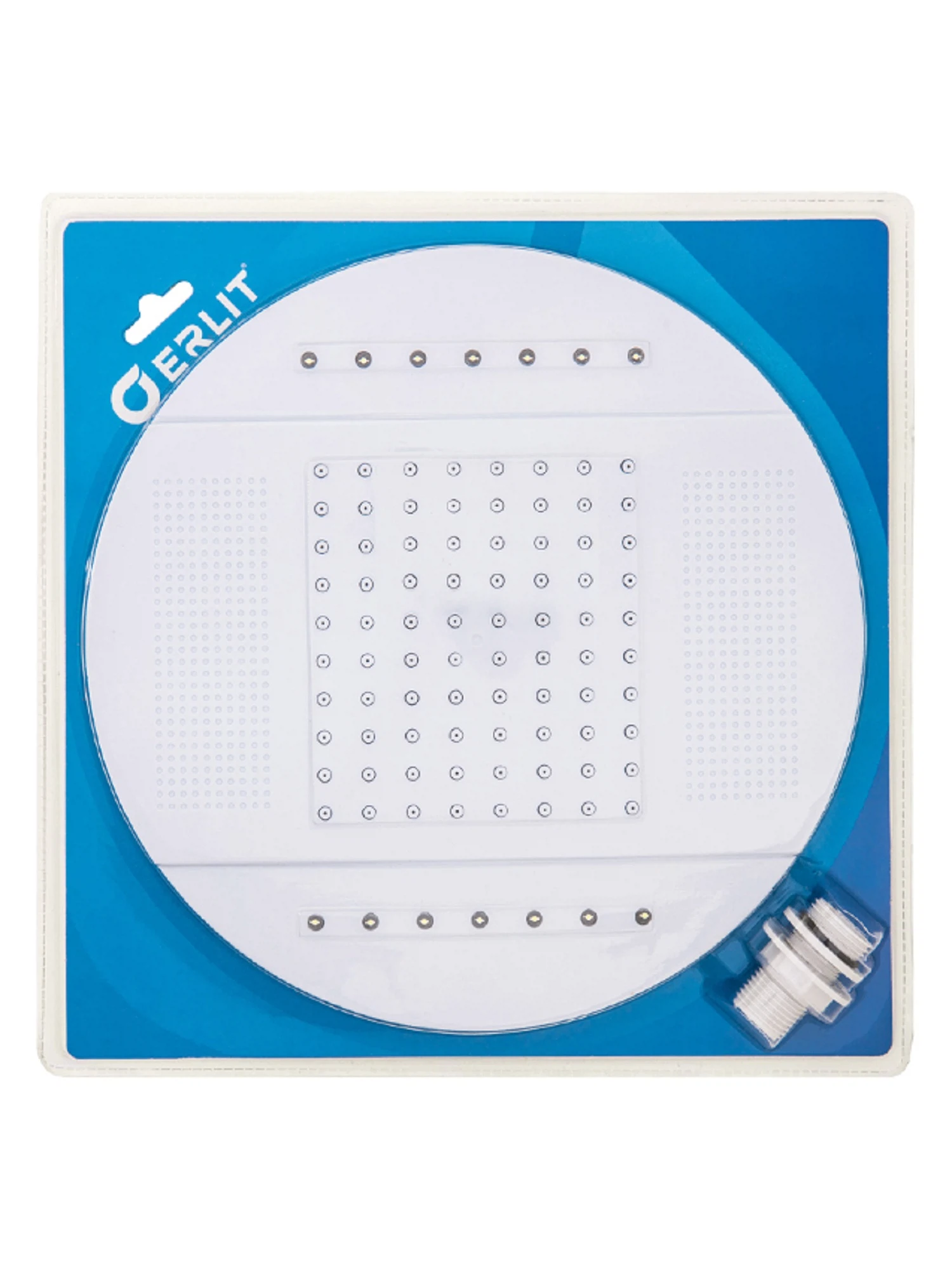 Изображение товара Душ верхний с подсветкой ER БЛИСТЕР 250 мм для душевых кабин белый