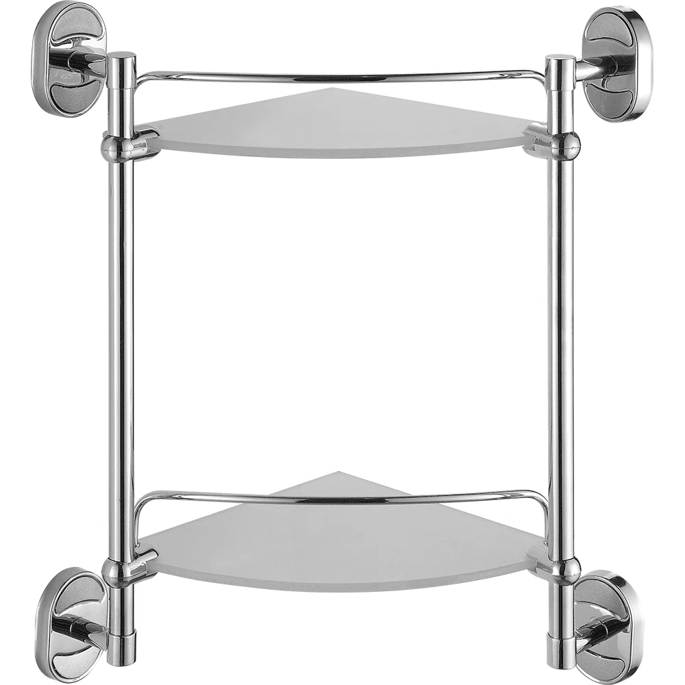 Изображение товара Полка стеклянная угловая FASHUN A1907-2, хром