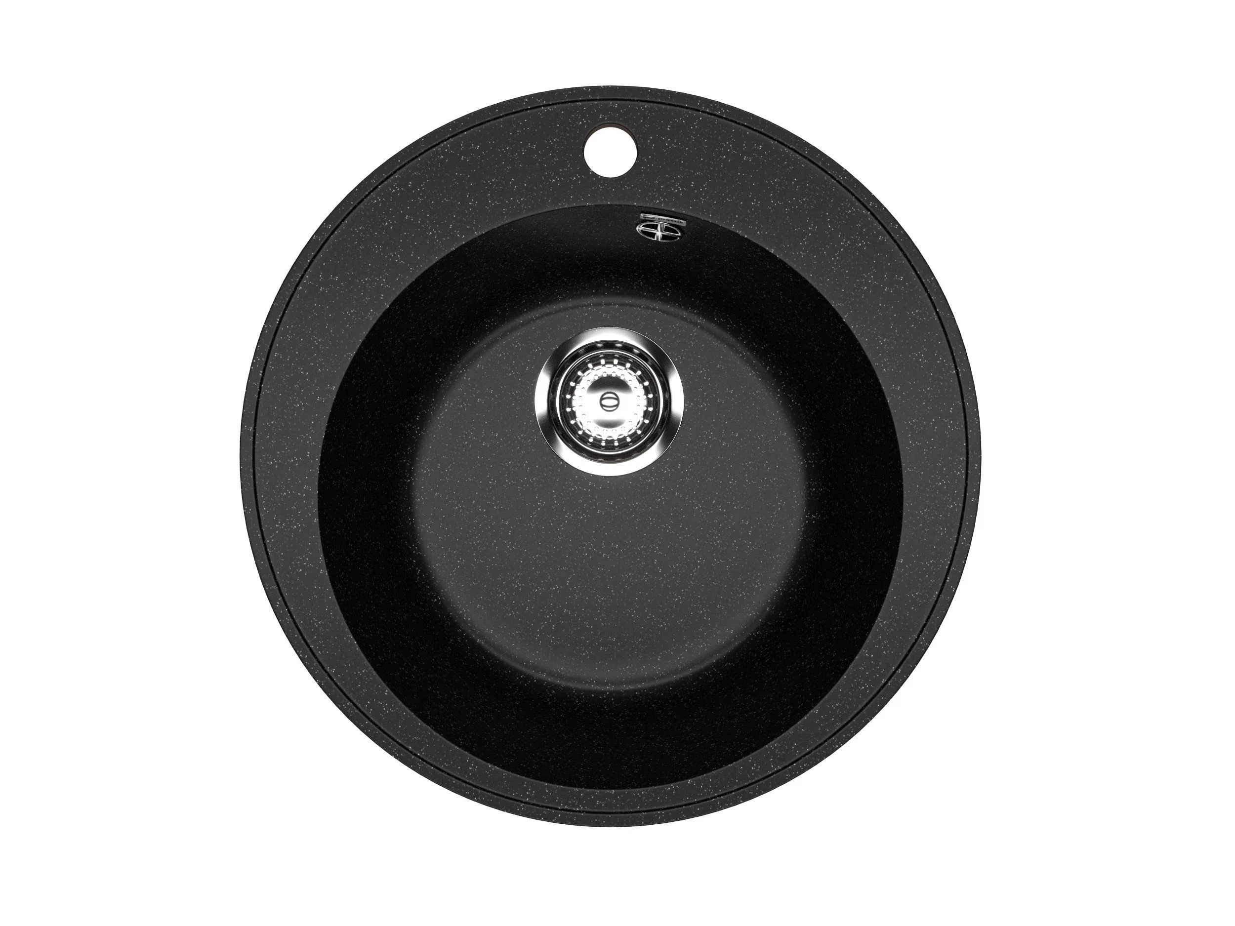 Изображение товара Кухонная мойка из искусственного камня Uperwood ECON UPD-405-004, круглая, черная матовая