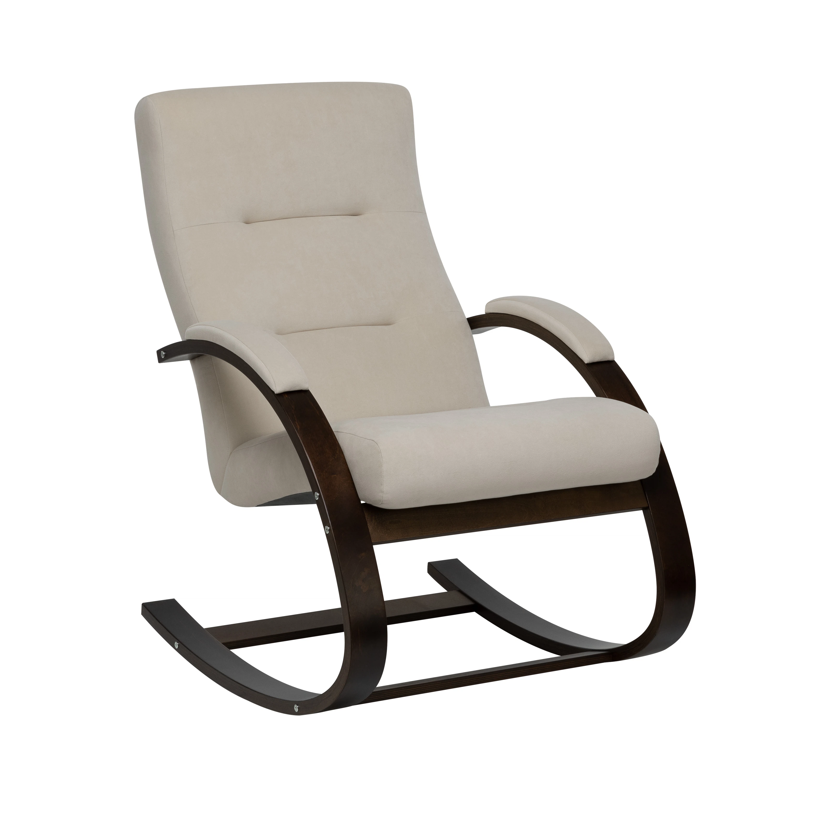 Изображение товара Кресло-качалка Милано коричневый/Б 02 бежевый