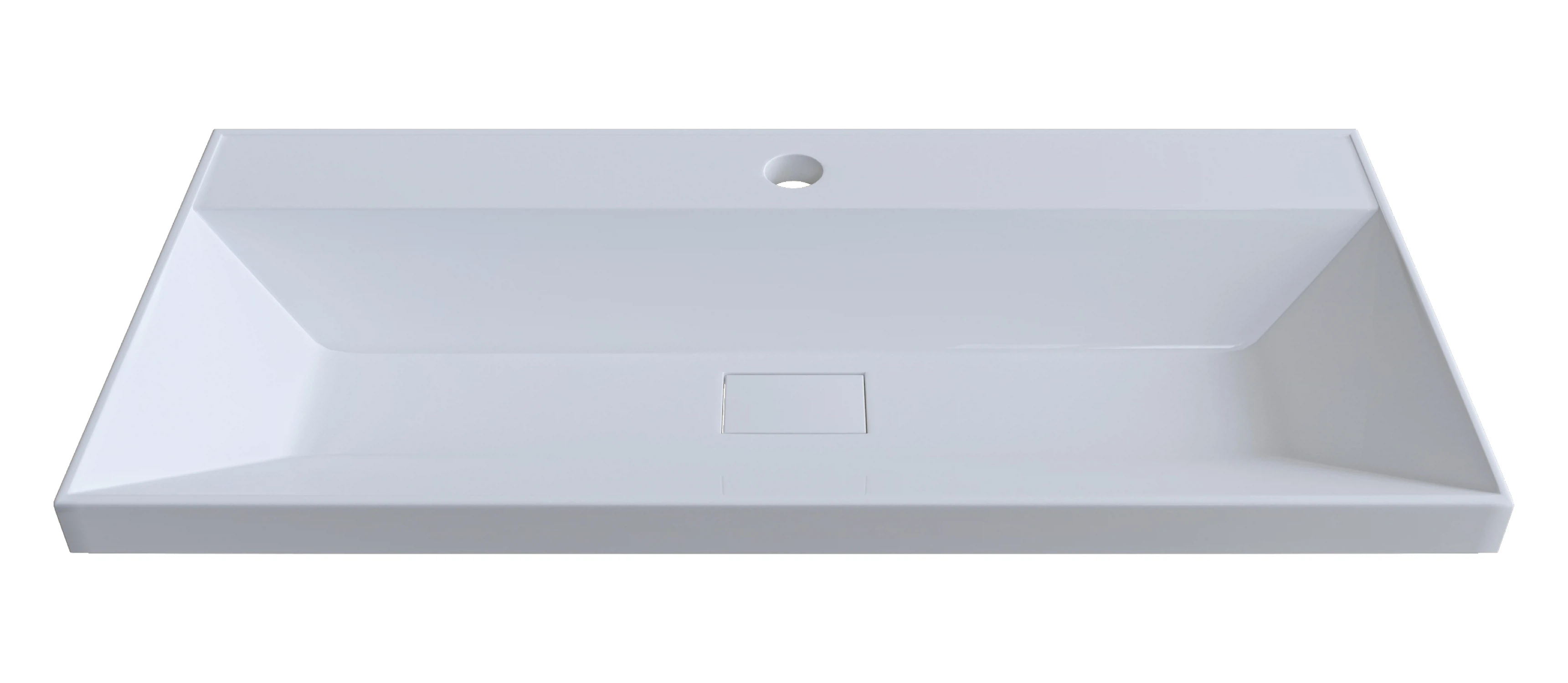 Изображение товара Раковина Classica Slim 80 белая встраиваемая из искусственного мрамора