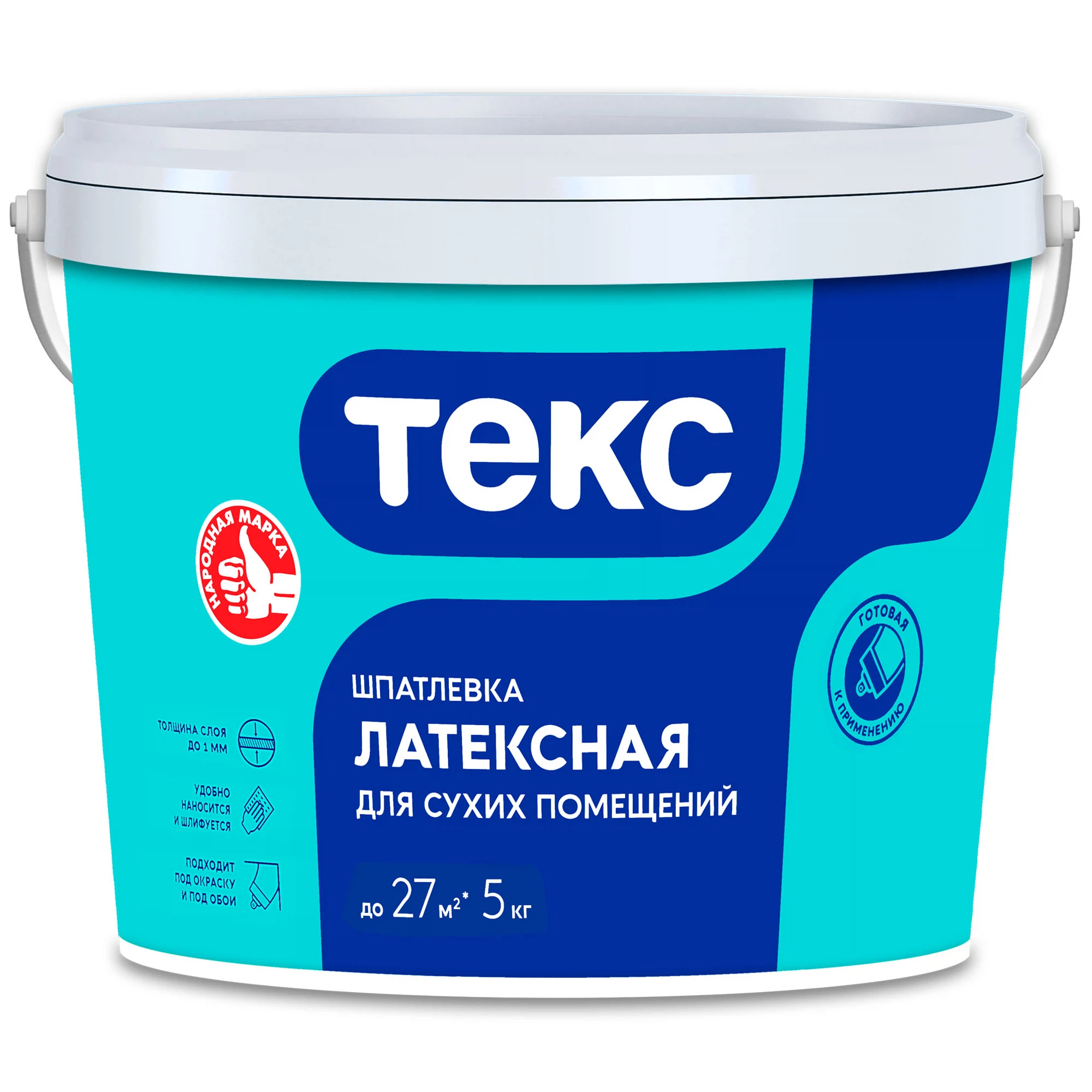 Изображение товара Шпатлевка ТЕКС ПРОФИ ЛАТЕКСНАЯ для внутренних работ (5кг) Изображение товара Шпатлевка ТЕКС ПРОФИ ЛАТЕКСНАЯ для внутренних работ (5кг)