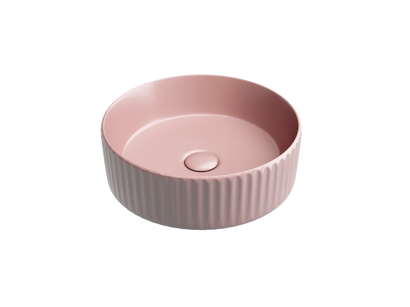 Изображение товара Умывальник накладной круглый Element 360x360 мм розовый матовый