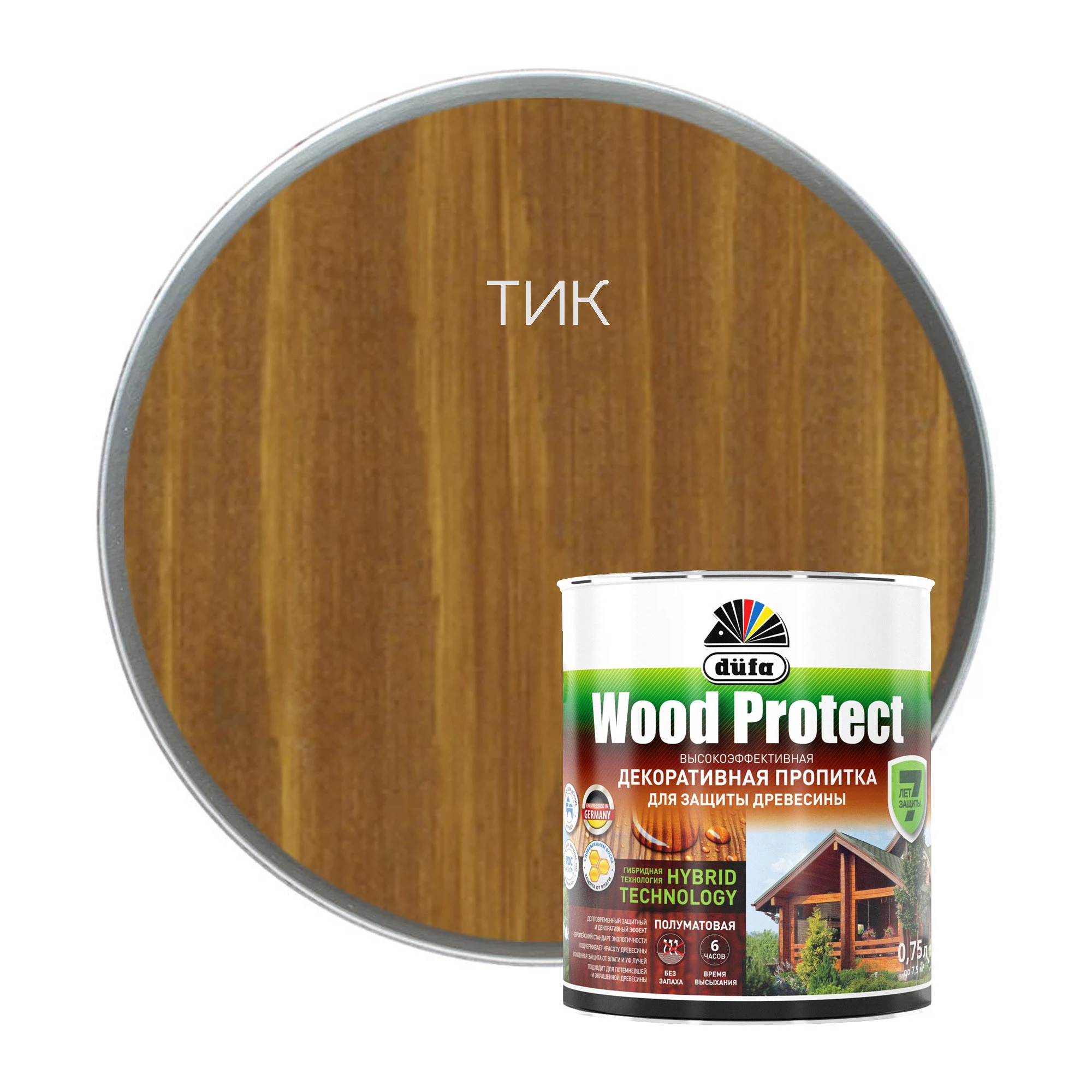 Изображение товара Антисептик Dufa Wood Protect тик 750мл