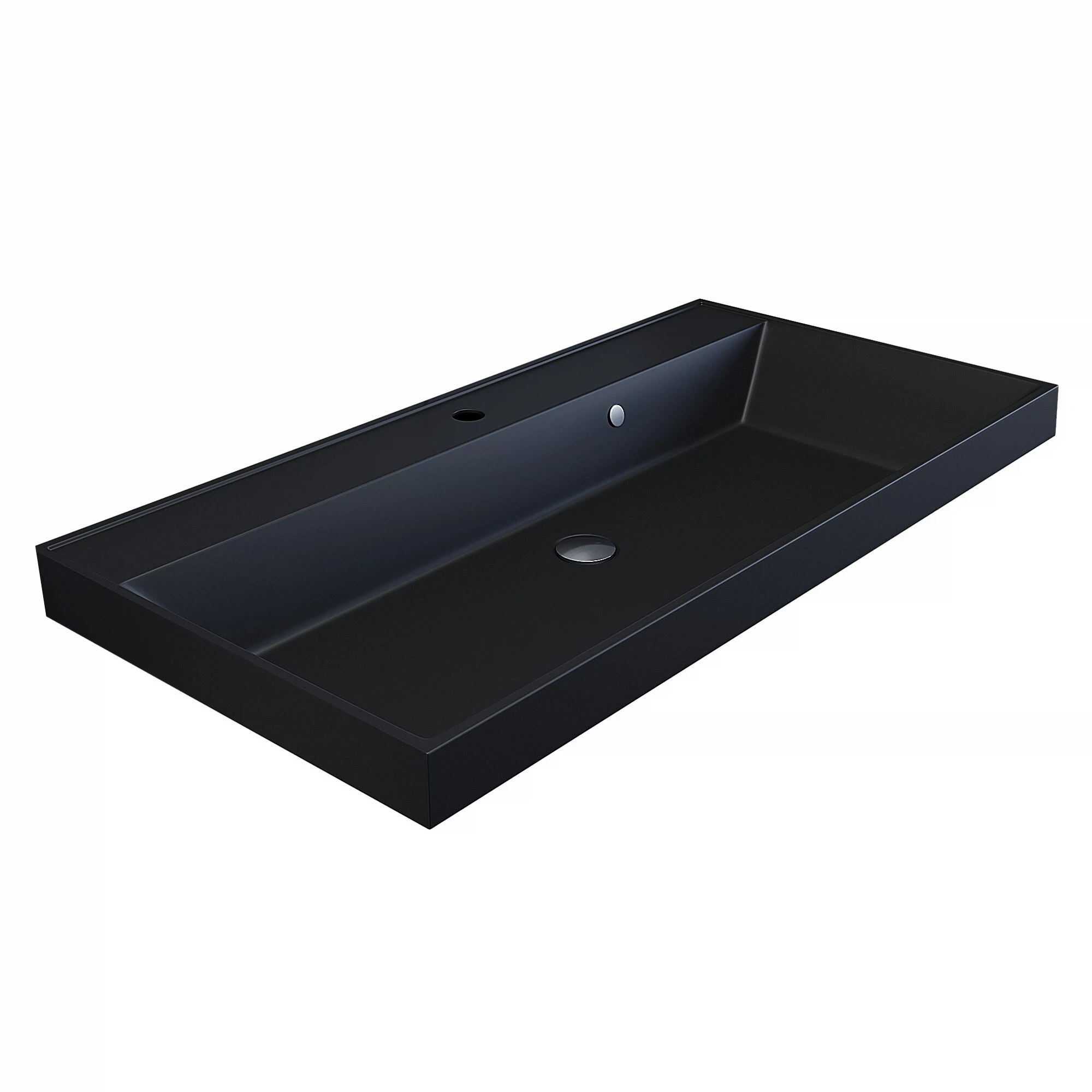 Изображение товара Раковина для ванной комнаты Uperwood Classic Quartz черная 90x45 см