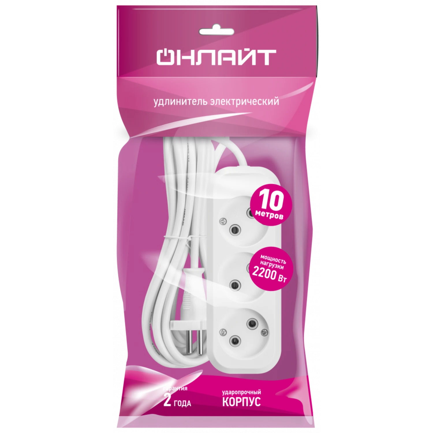 Изображение товара Удлинитель ОНЛАЙТ 90 511 OPE-S-03-1000-X-2x1