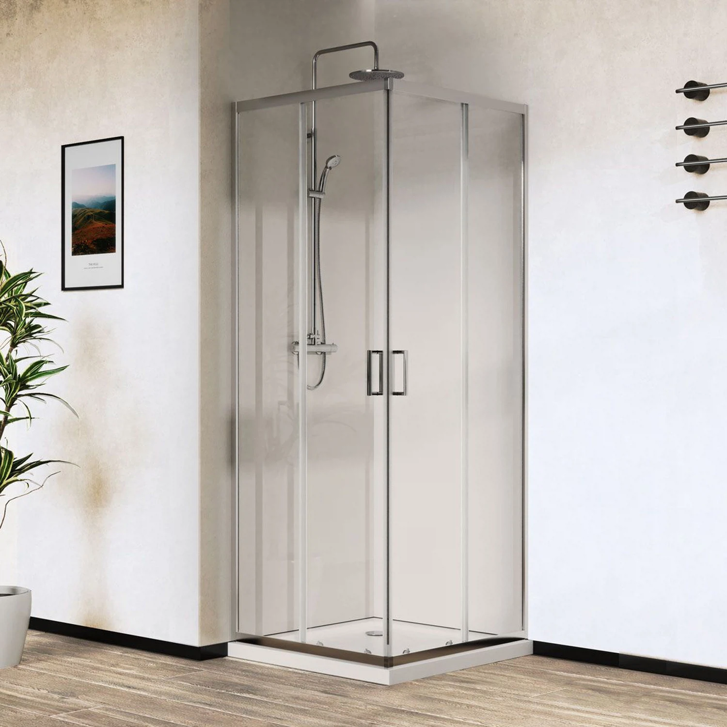 Изображение товара Душевой уголок Vincea City VSS-5CT800CL 800х800 мм стекло прозрачное алюминиевый профиль