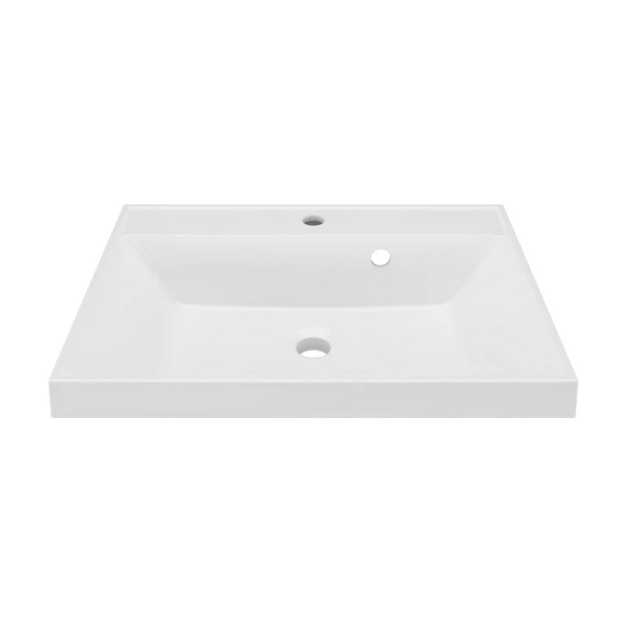 Изображение товара Раковина Paola Alba 600 из искусственного мрамора, белая, встроенная