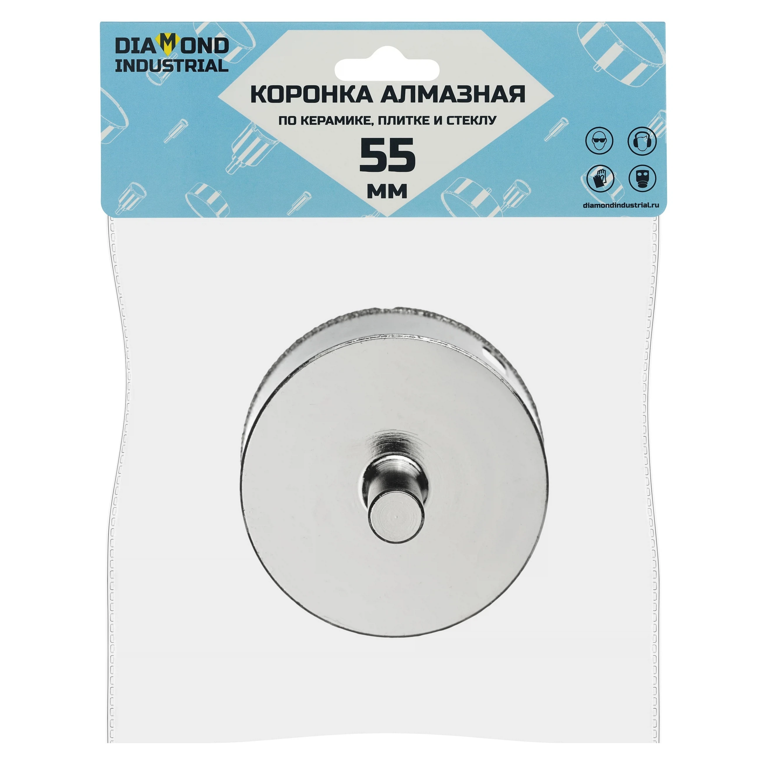 Изображение товара Коронка алмазная по керамограниту 55 мм без центра Diamond Industrial