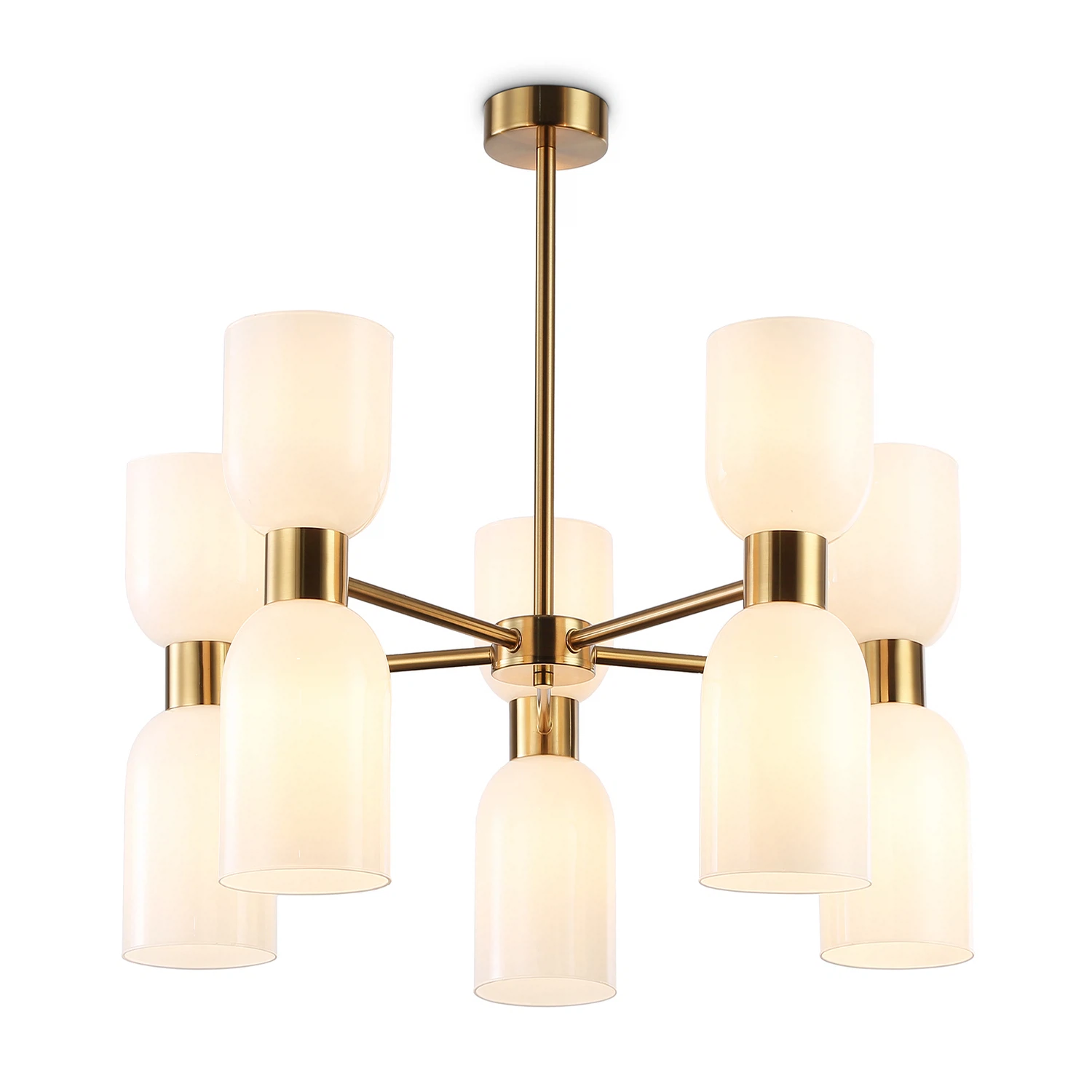Изображение товара Люстра на штанге Ambrella light LH56093 модерн 10 ламп латунь IP20
