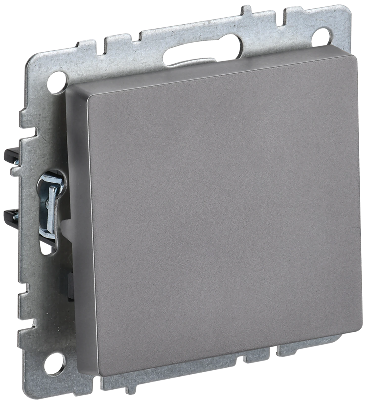 Изображение товара Выключатель IEK BRITE BASE Сталь 1-кл. перекр. 10А ВС10-1-3-БрС.