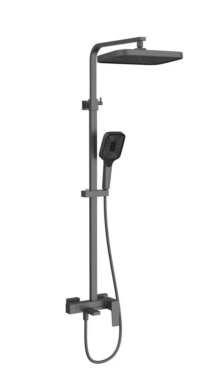 Изображение товара Душевая стойка Cube VSFS-4C12GM с изливом, вороненая сталь