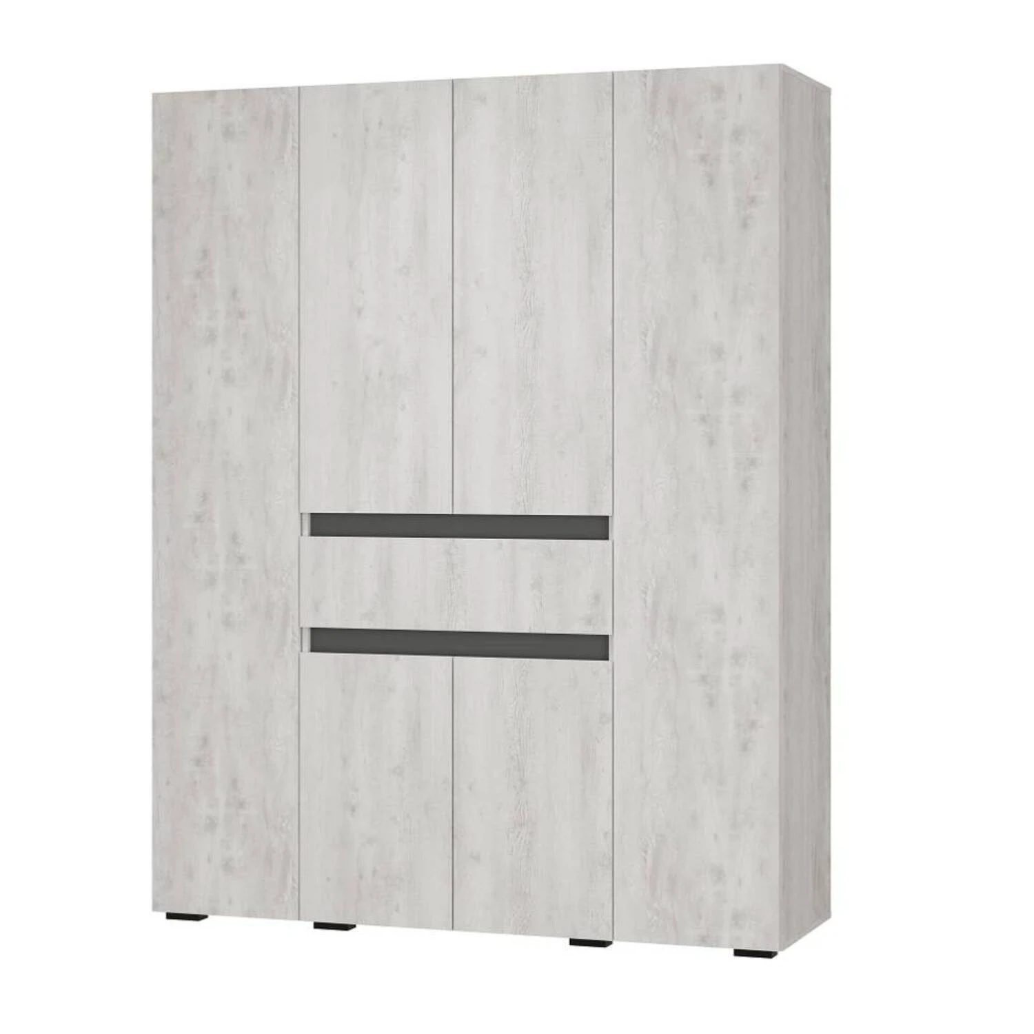 Изображение товара Шкаф 4-х створчатый Мрия ШК-13, Бетон пайн светлый в цвете Графит