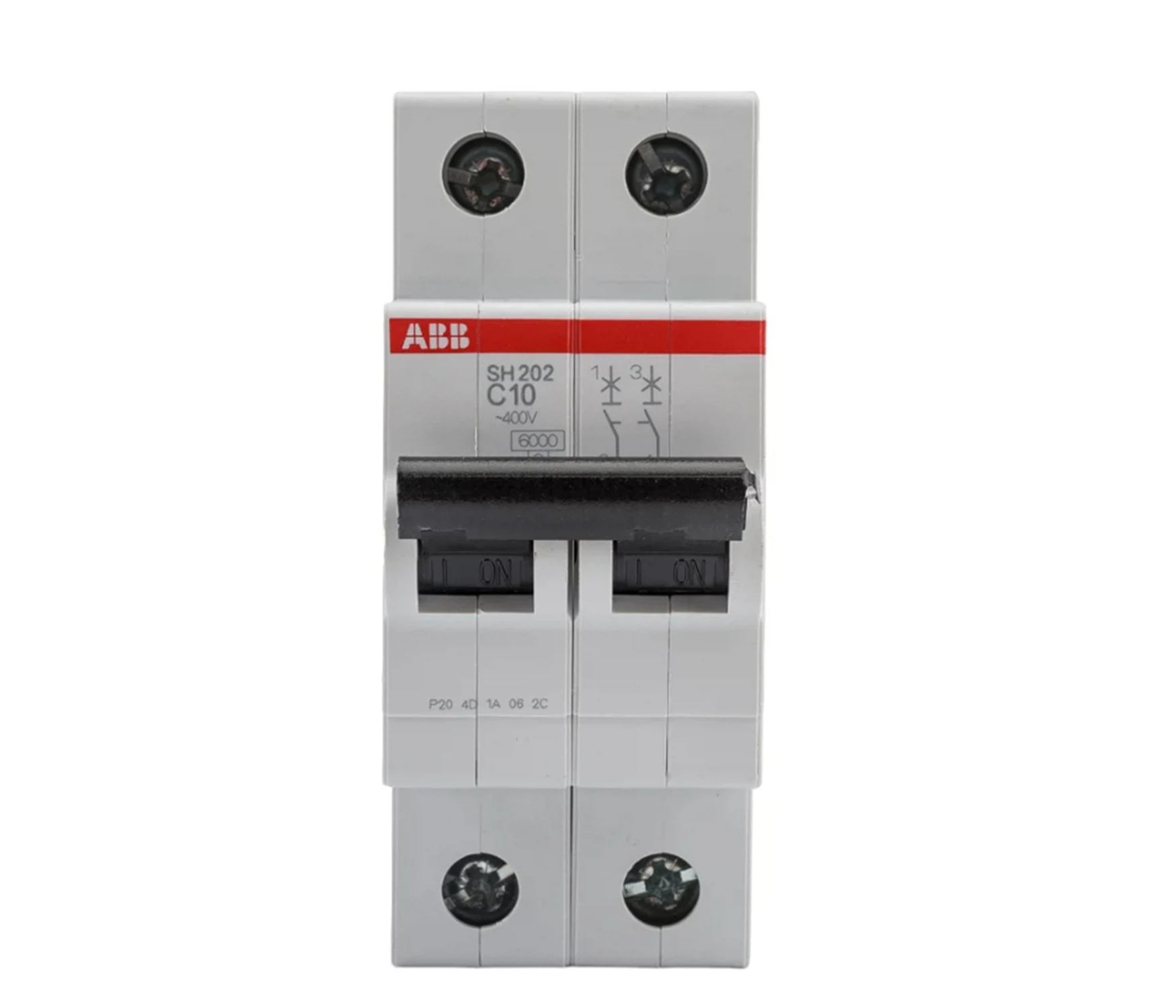 Изображение товара Выключатель автоматический ABB SH202 C10 2-полюсный 10А 6кА Германия