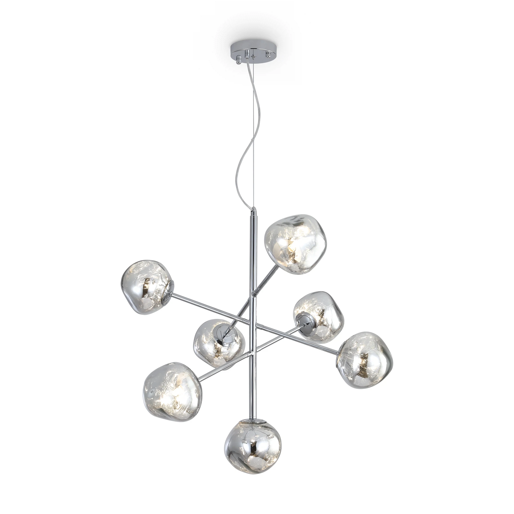 Изображение товара Люстра подвесная Freya Ejection 7 ламп хром стекло модерн