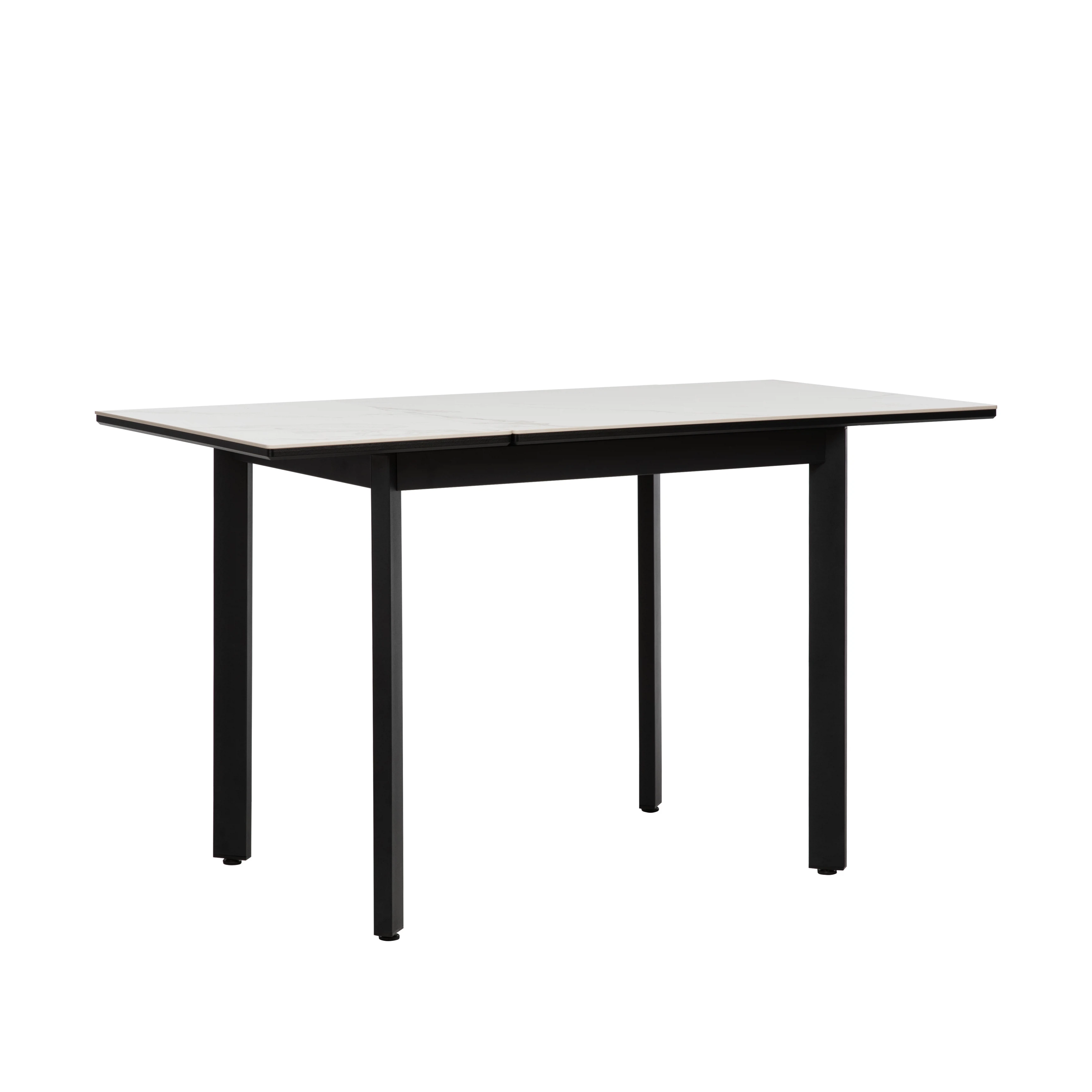 Изображение товара Стол раздвижной Айлин 1Р Опора черная /керамика белый мрамор