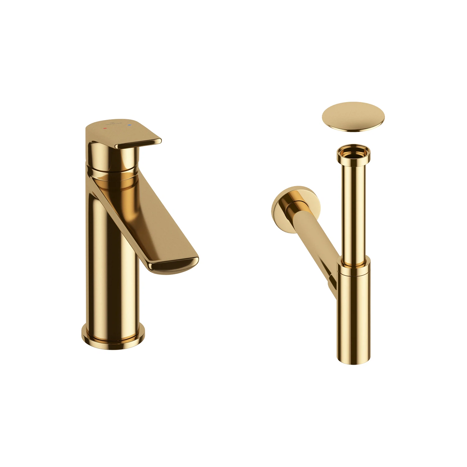 Изображение товара Рычажный смеситель для умывальника Wellsee ICON! for life золото , 201000083