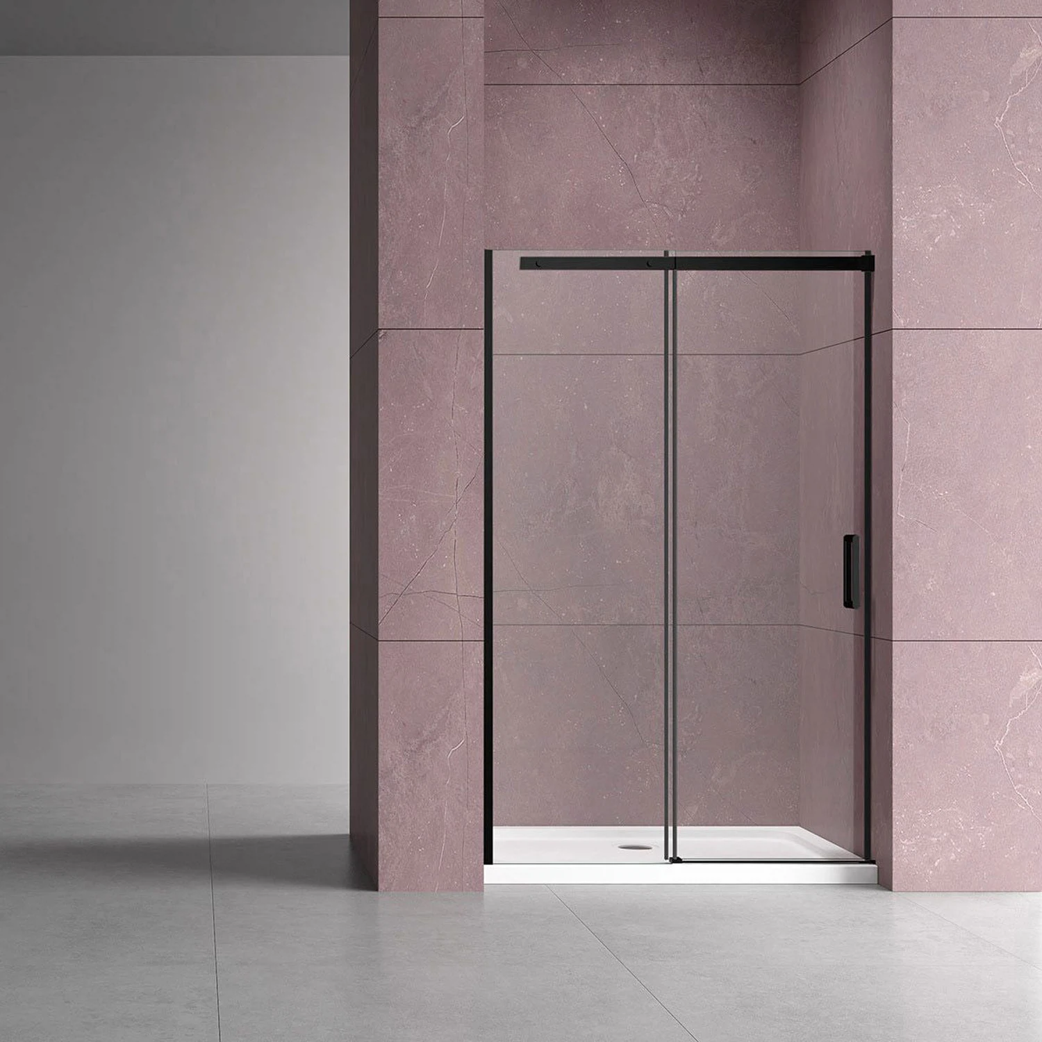 Изображение товара Душевая дверь Vincea Dice VDS-4D150CLB 1500 мм стекло прозрачное черный профиль