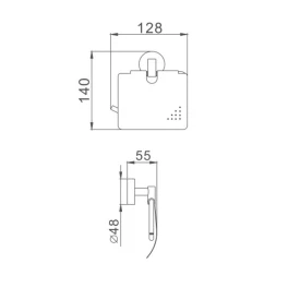 Держатель для туалетной бумаги Haiba HB1703, хром