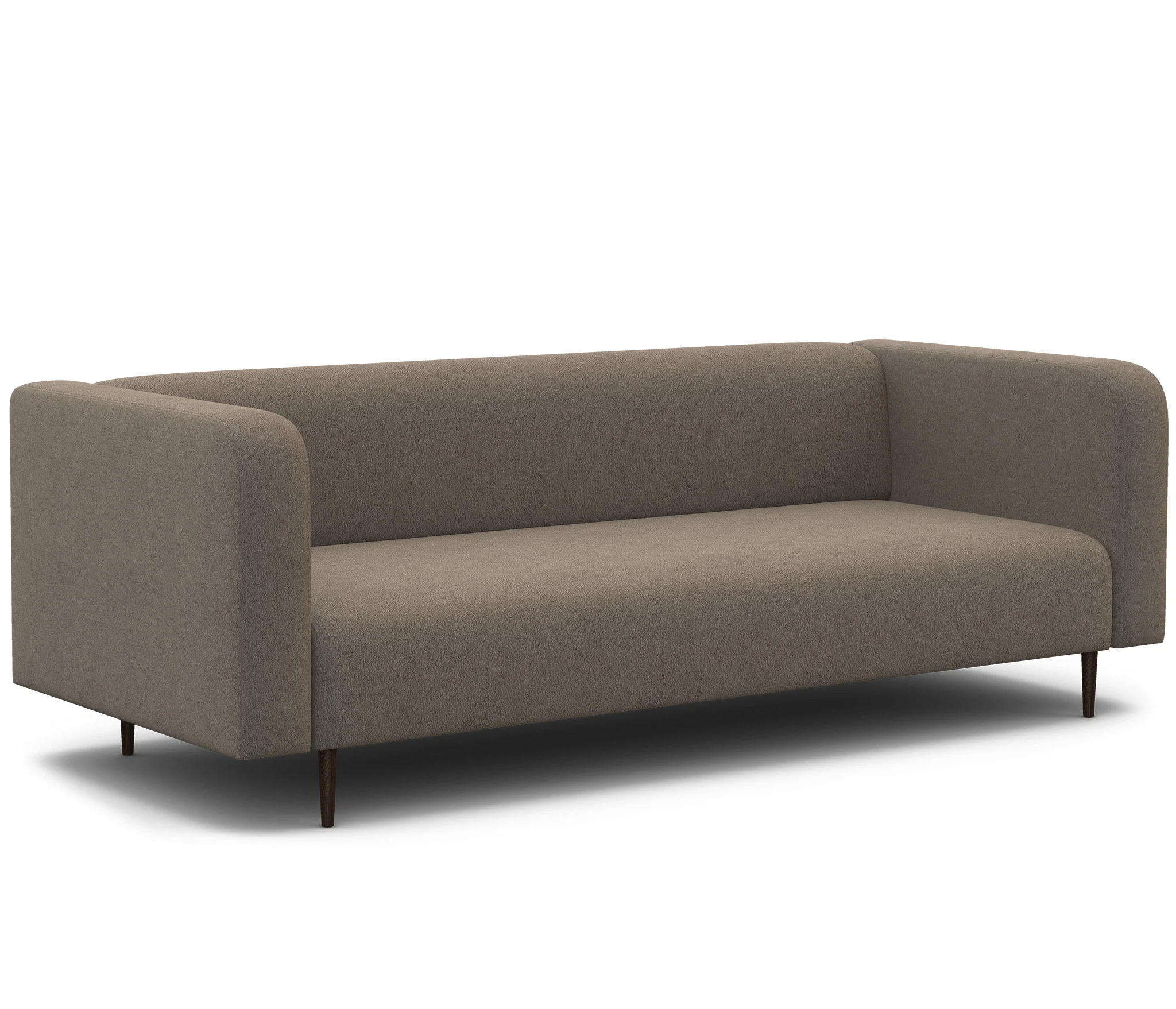 Изображение товара Диван офисный 3-х местный Акцент велюр светло-коричневый