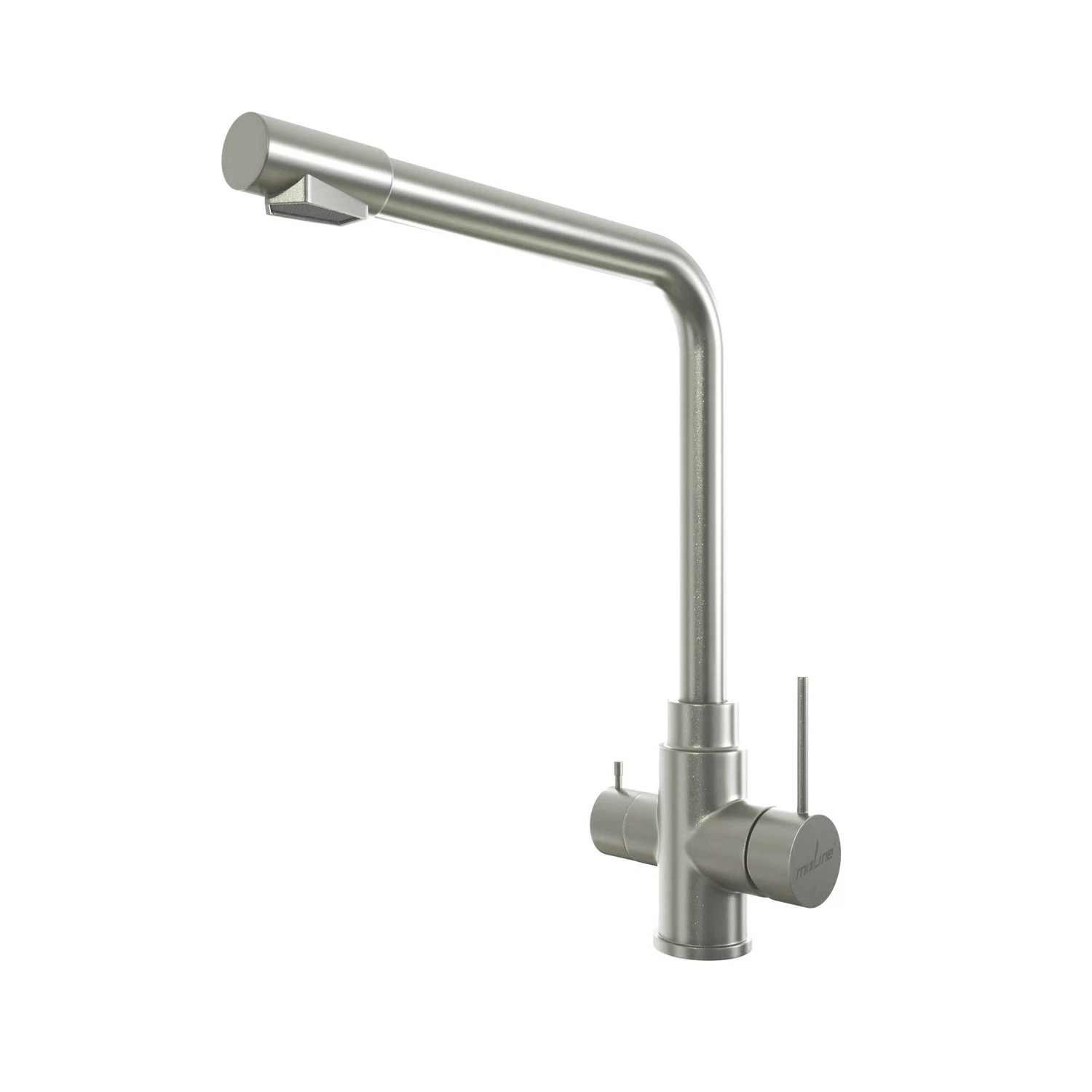 Изображение товара Смеситель для кухни Mixline 35k MLSS-0320/MLSS-3220 из нержавеющей стали с гибкой подводкой
