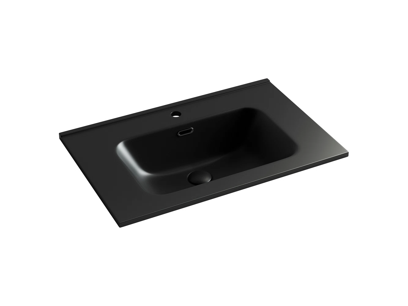 Изображение товара Накладной прямоугольный умывальник Element черный матовый 710x465 мм
