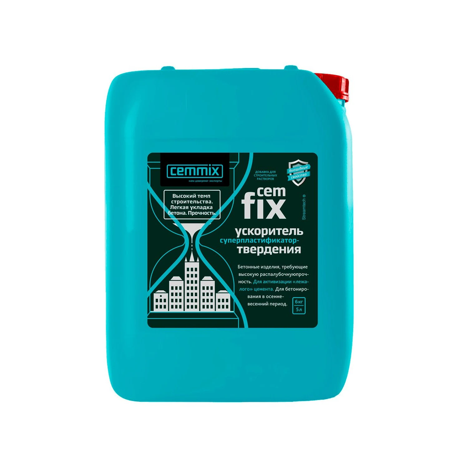 Изображение товара Ускоритель набора прочности CemFix 5 л для бетона и ЖБ конструкций