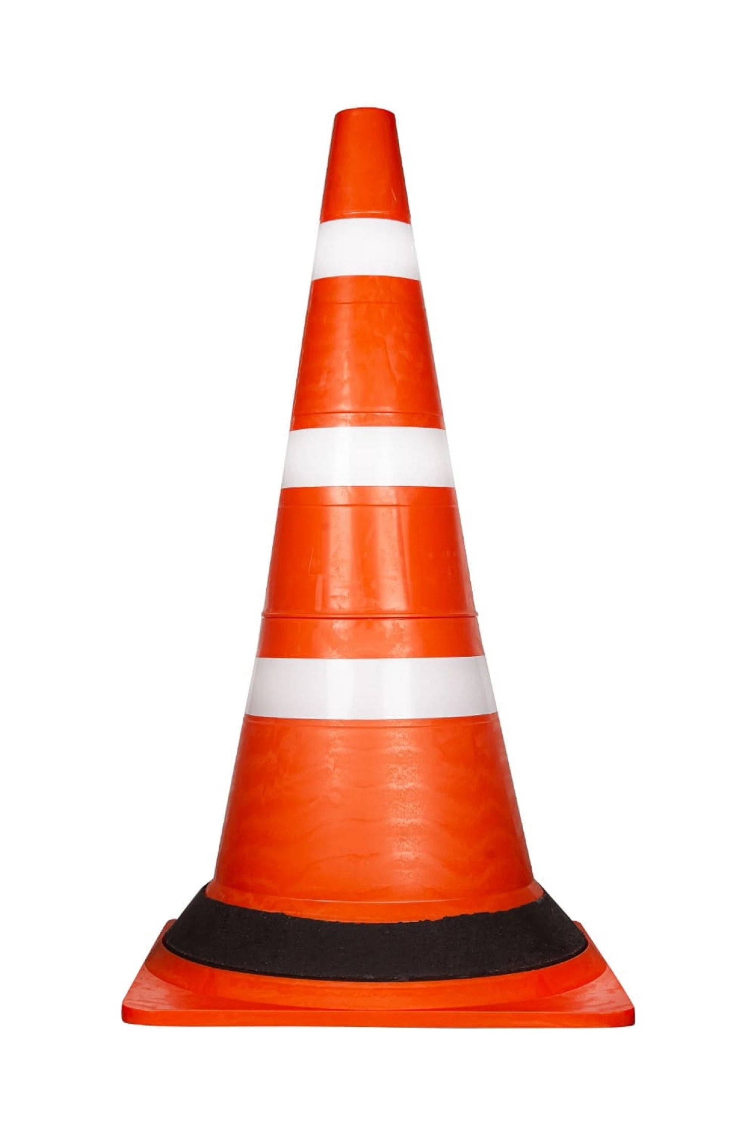 Изображение товара Дорожный сигнальный конус КС-3.4.0 750 мм яркий оранжевый с белыми полосами и утяжелителем