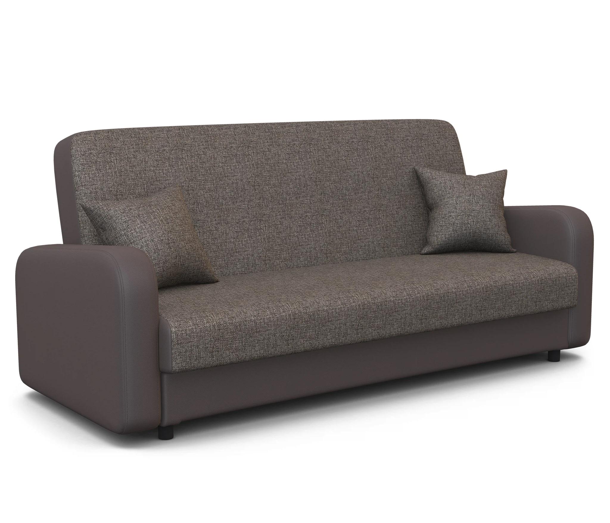 Изображение товара Диван книжка Мелодия 140 из экокожи и рогожки, стильный и практичный