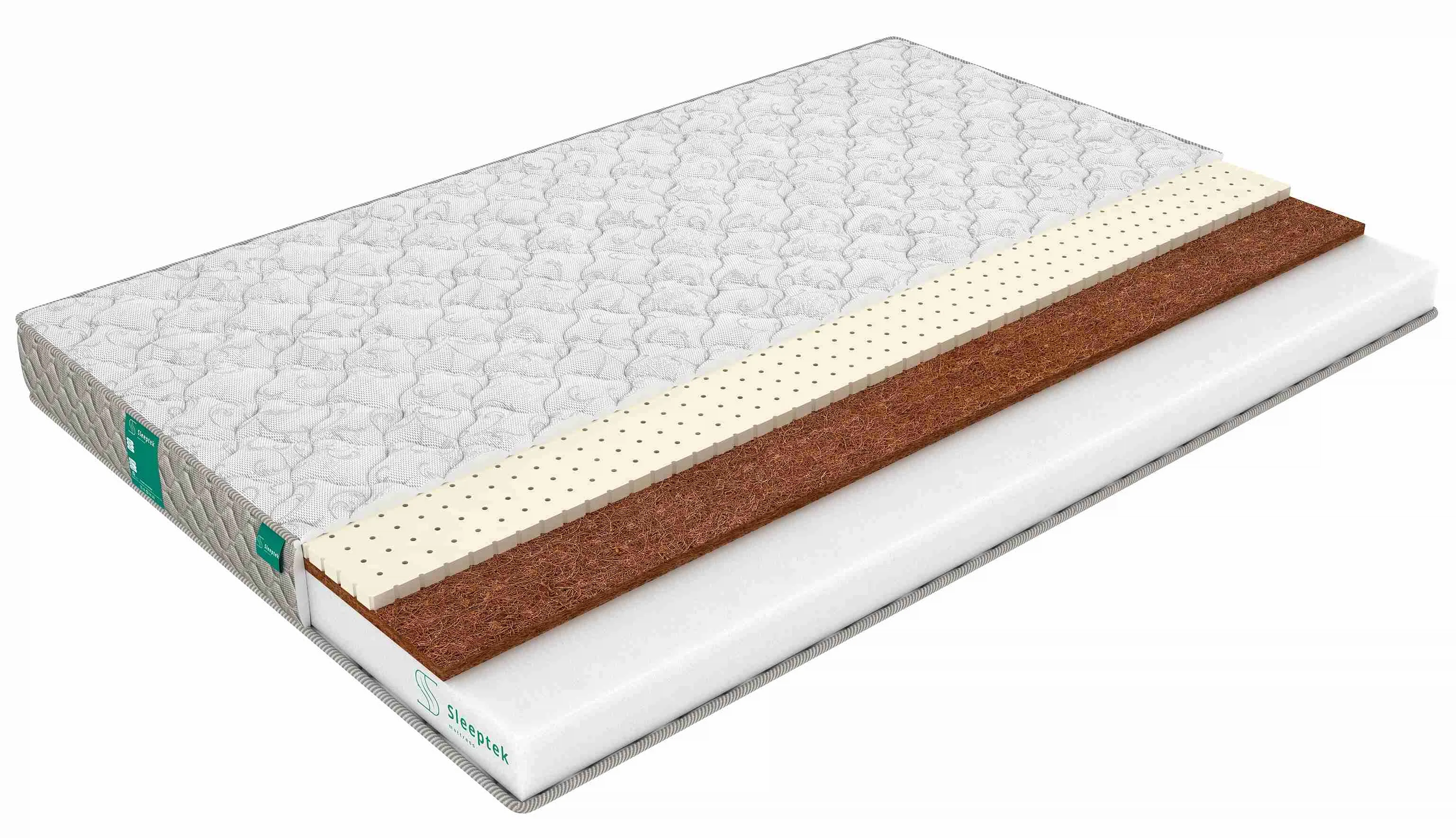 Изображение товара Беспружинный матрас Sleeptek Roll LatexStrong 90x190 см с натуральным латексом и койрой кокоса