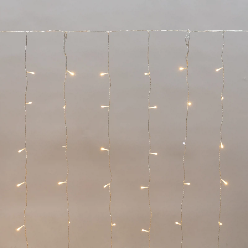 Изображение товара Гирлянда светодиодная Занавес 2х1,5м, эффект мерцания, прозрачный провод, IP44, 230В,150LED