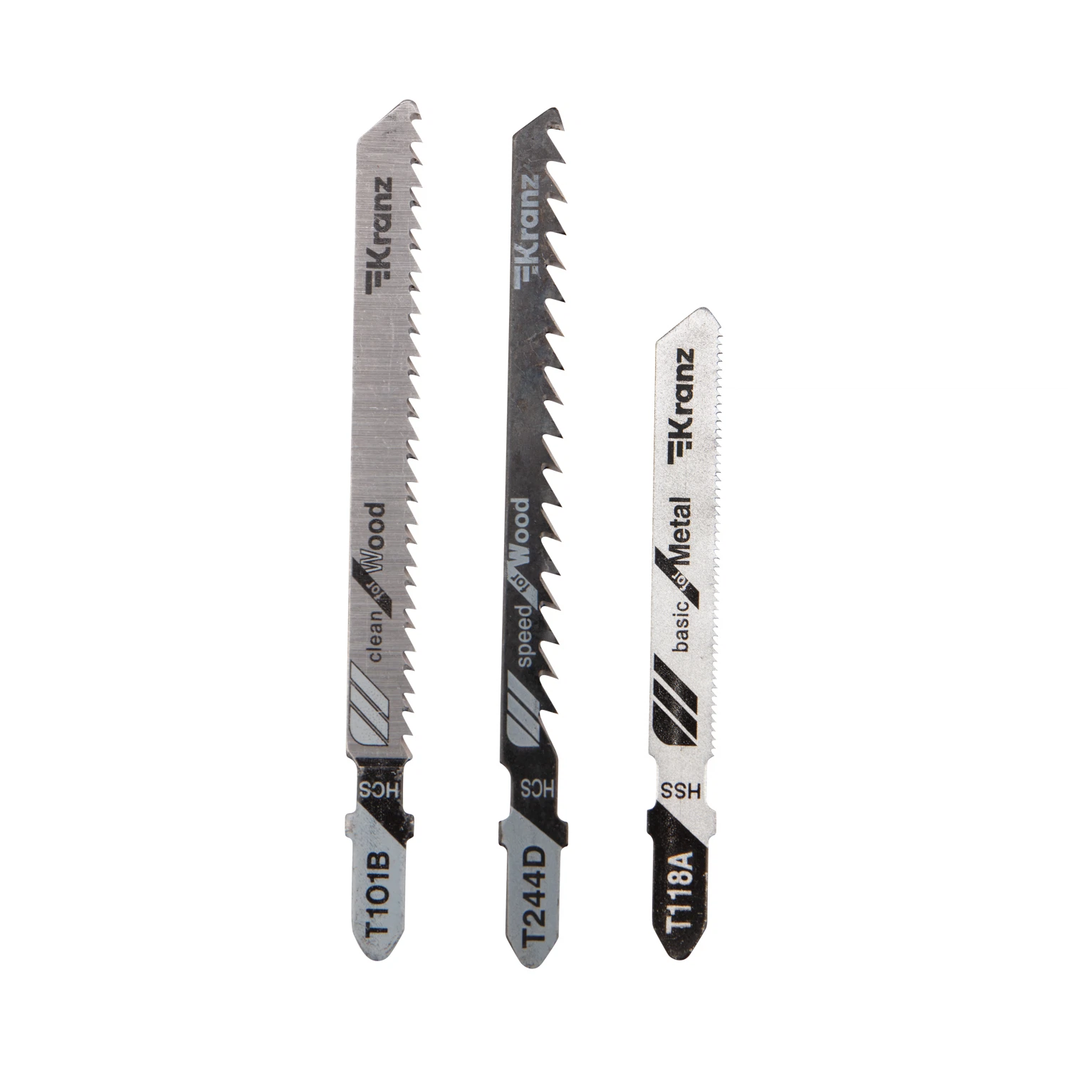 Изображение товара Набор полотен для электролобзика Kranz 3 шт./уп.