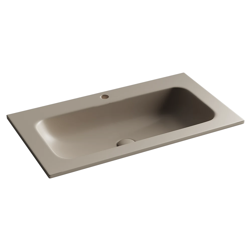 Изображение товара Раковина накладная Grace прямоугольная, с отверстием под смеситель, 810*457*137 мм, цвет капучино матовый