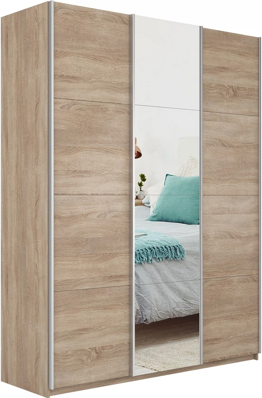 Изображение товара Шкаф-купе 3-дверный Прайм из ЛДСП с зеркалами Россия 180х57х230 см