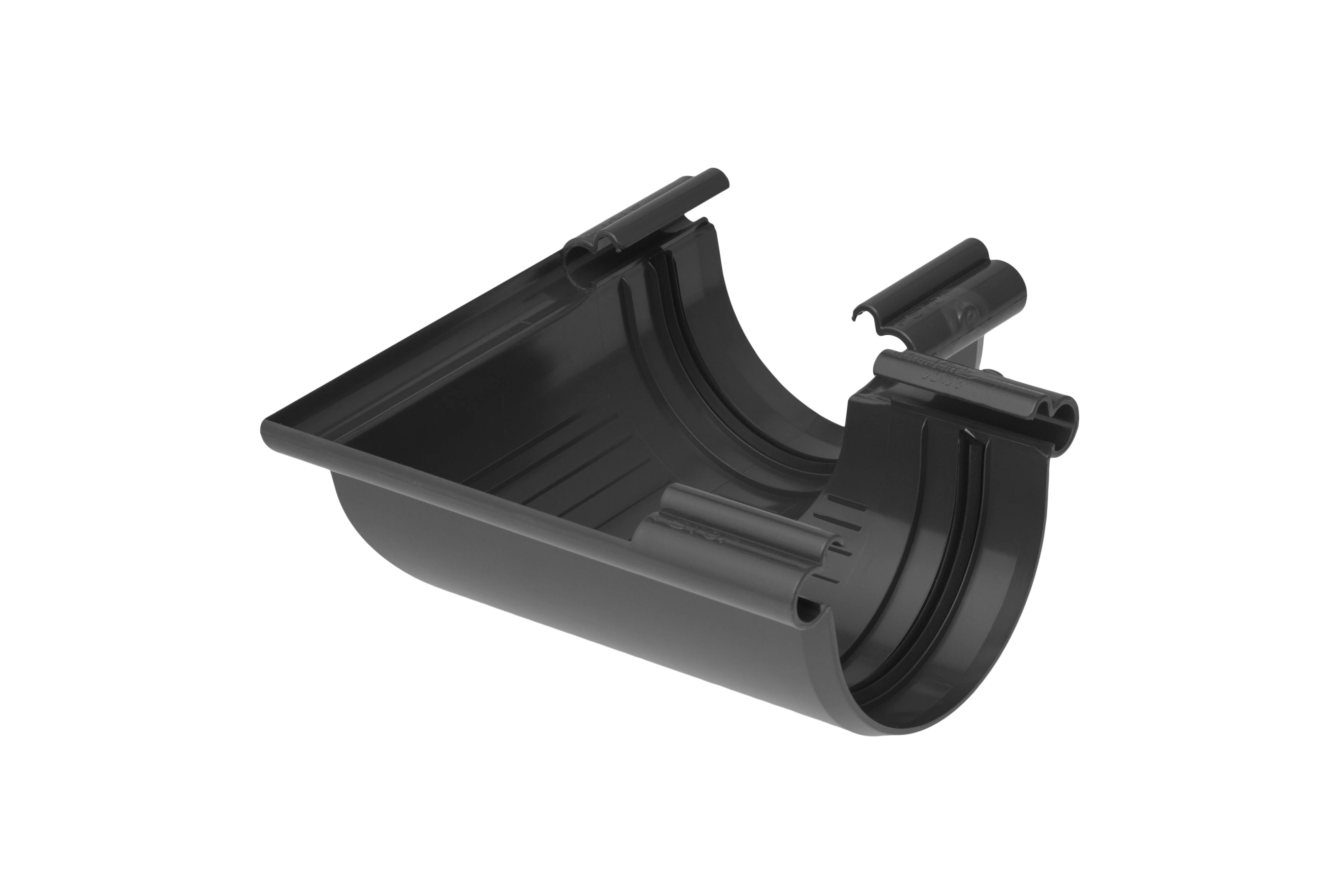 Изображение товара Угол желоба ПВХ графит 90 для системы отвода воды Альта-Профиль 8 шт