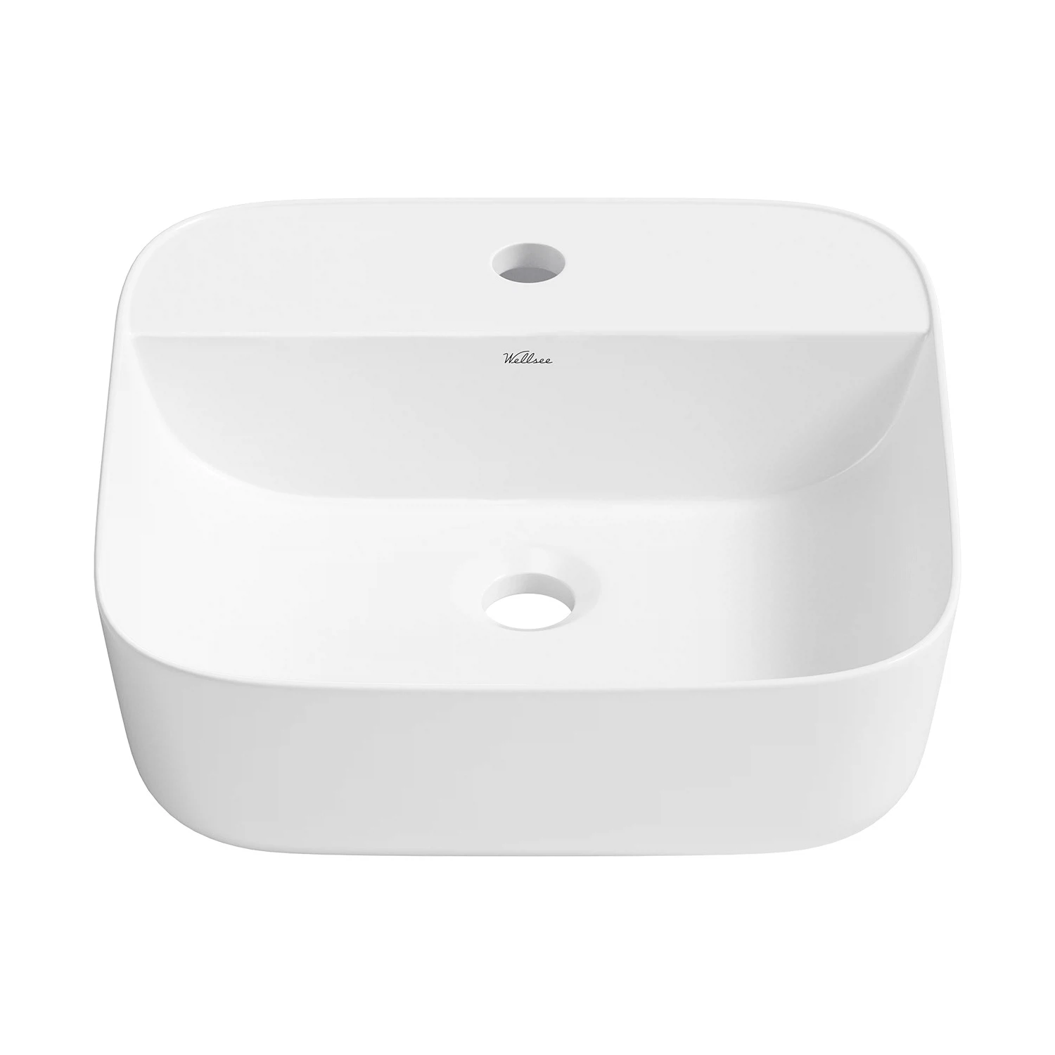 Изображение товара Накладная раковина для ванной Wellsee Preen 40х40 см белая глянцевая