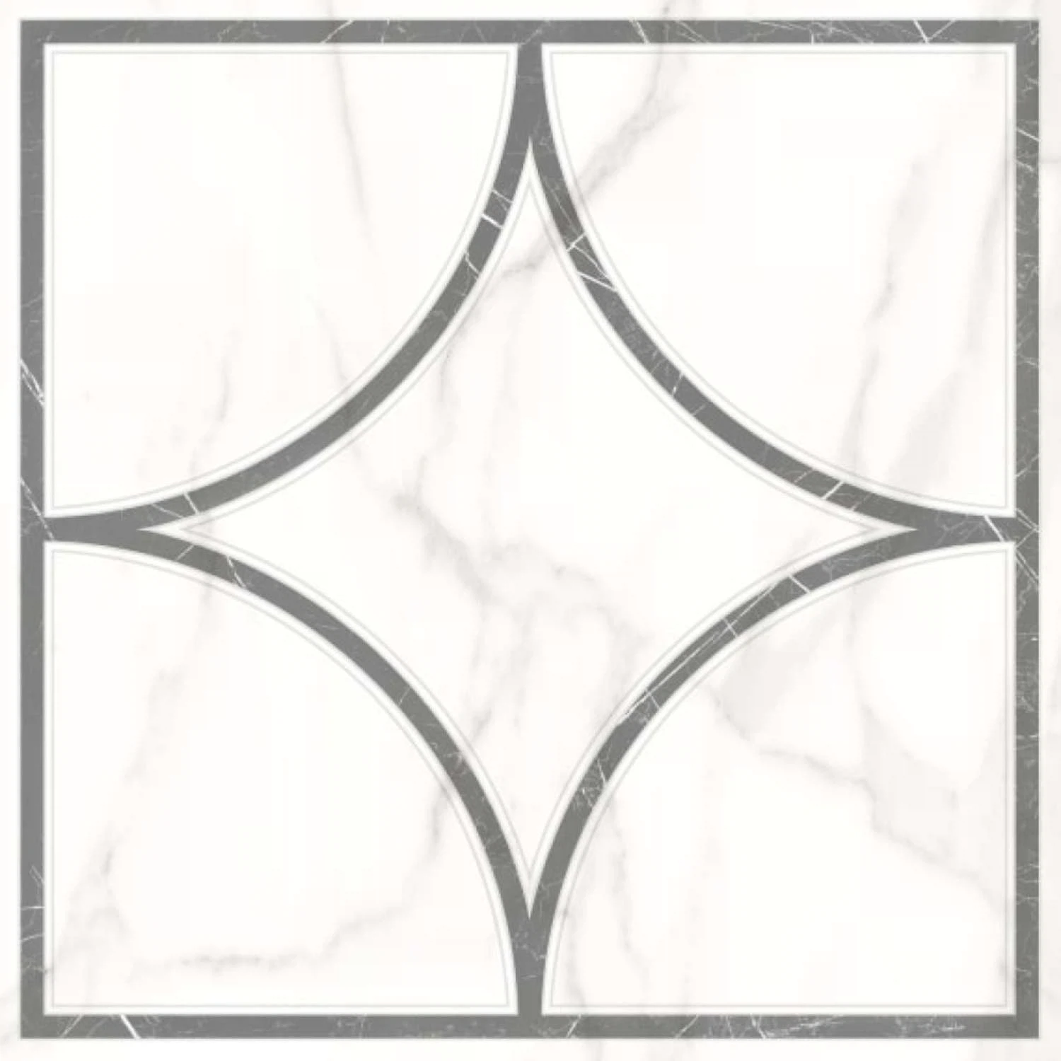 Изображение товара Декор Каррара Нова 45x45 керамогранит с мраморным рисунком для пола, Россия