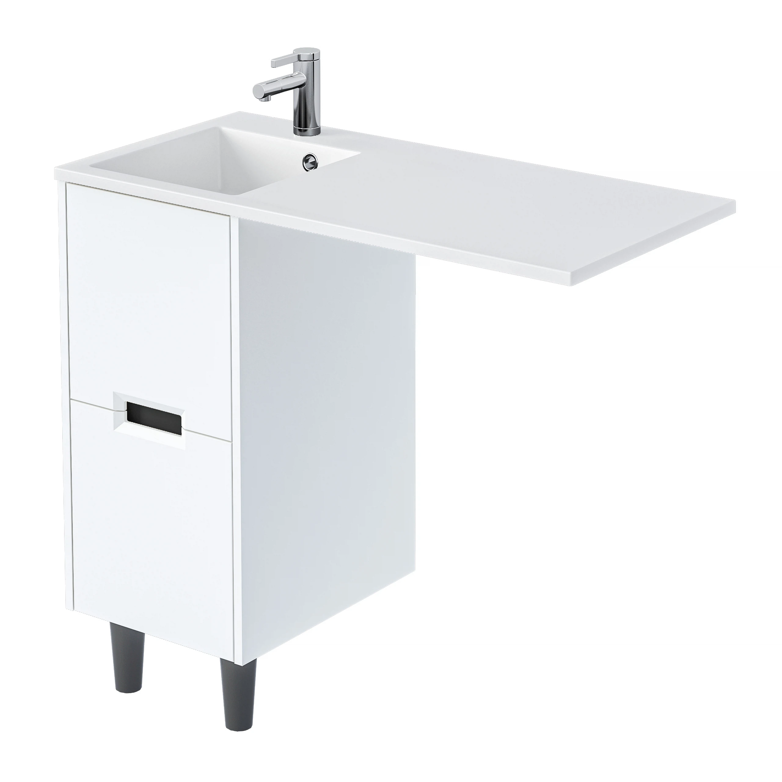 Изображение товара Тумба под раковину 1Marka Maid 38Н(100), белая, напольная, 890х380х475 мм