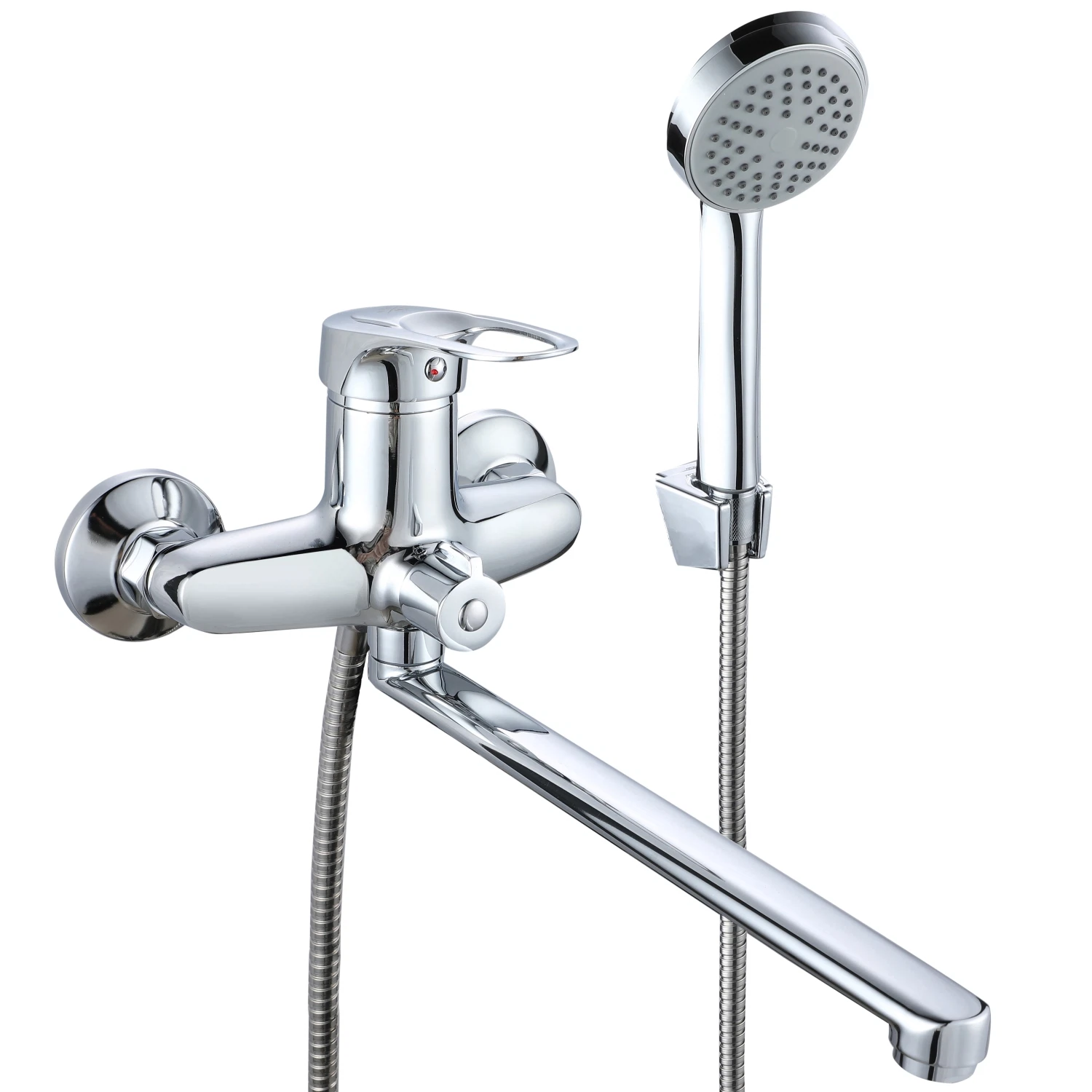 Изображение товара Настенный однорычажный смеситель для ванны с душем РМС SL55-006E хромированный