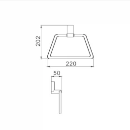 Полотенцедержатель Haiba HB8804, хром