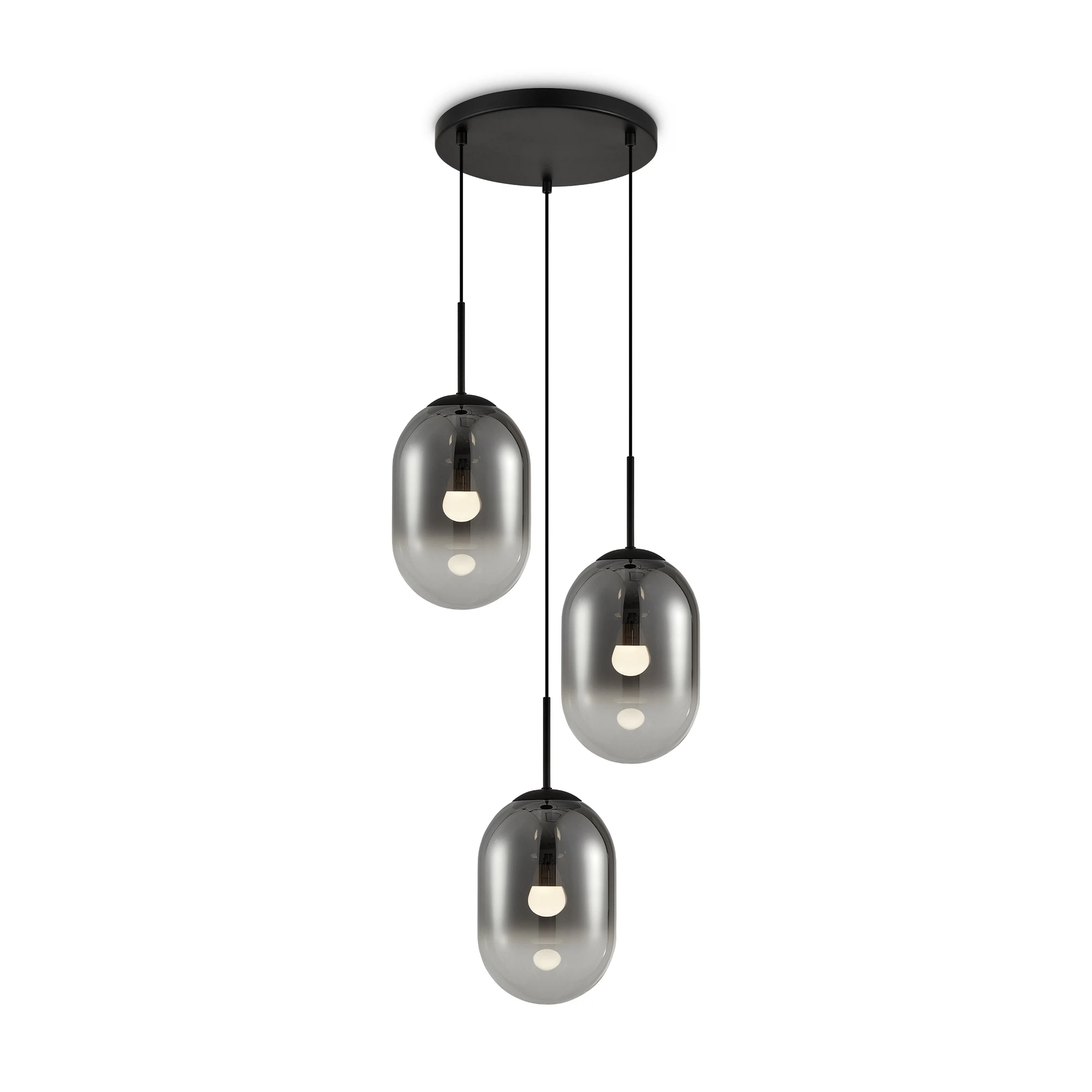 Изображение товара Подвесной светильник Freya Tesse FR1011PL-03B из стекла с окрасом растяжкой, 43 см