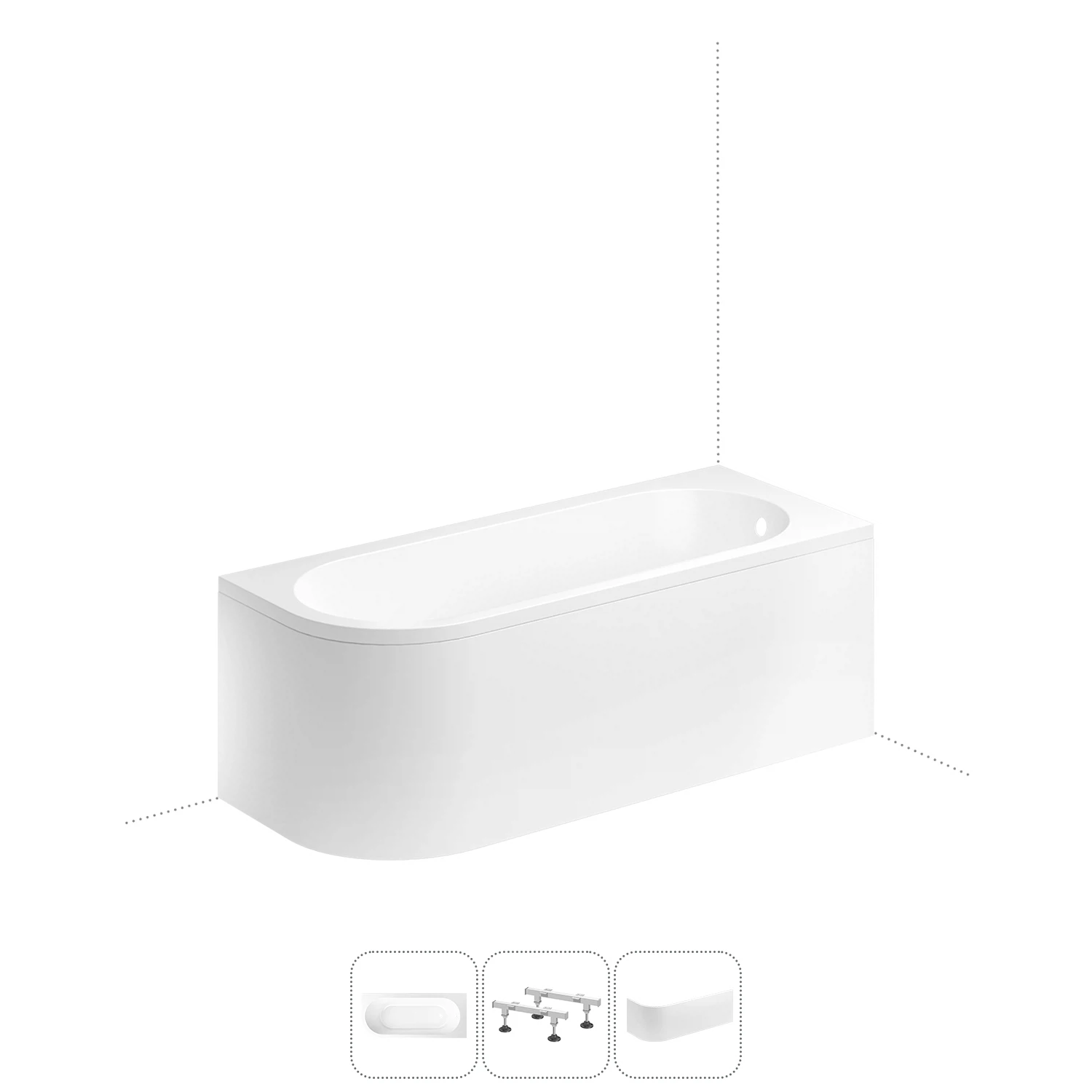 Изображение товара Угловая акриловая ванна Lavinia Boho Art II, правый разворот