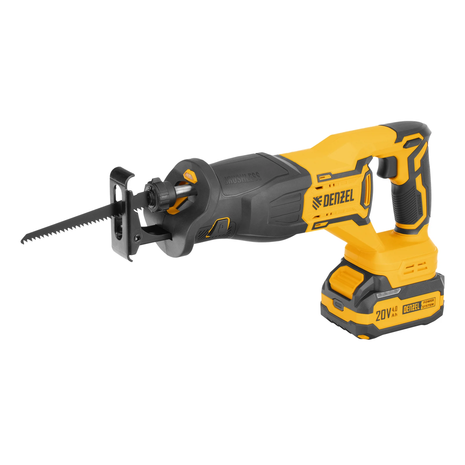 Изображение товара Аккумуляторная сабельная пила Denzel RS-250 28802 с бесщеточным двигателем