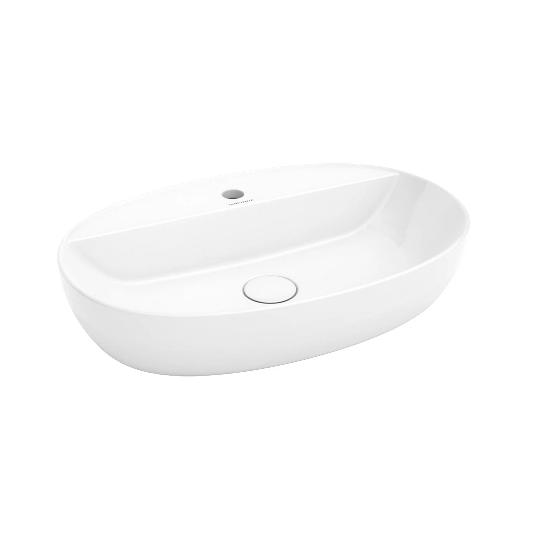 Изображение товара Раковина Плаза накладная 60, белая глянцевая Kerama Marazzi арт. PLR.wb.60.1