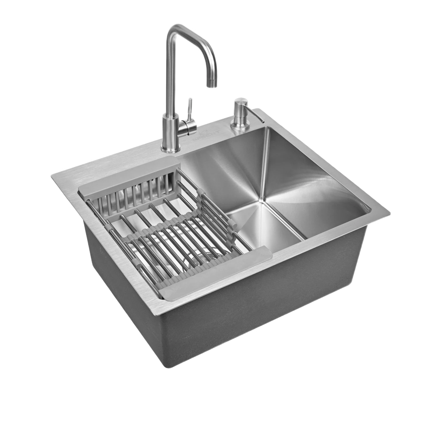 Изображение товара Мойка кухонная из нержавеющей стали SUS304 с коландером и дозатором WISENT