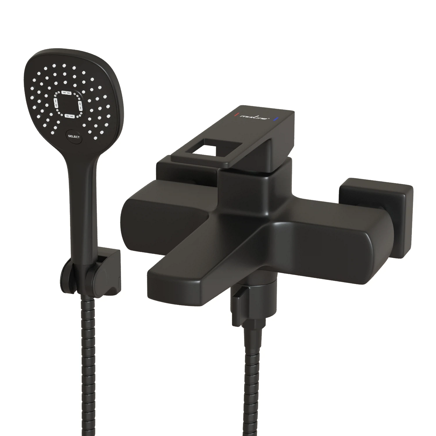 Изображение товара Рычажный смеситель с душевым набором Mixline ML34-01 Solo Black