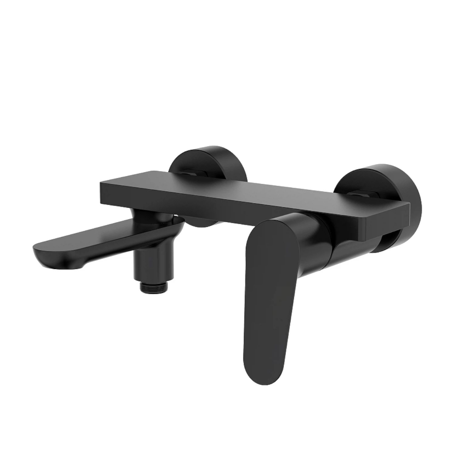 Изображение товара Смеситель для ванны Raglo R31.30.06 черный однорычажный с поворотным изливом и душевым набором